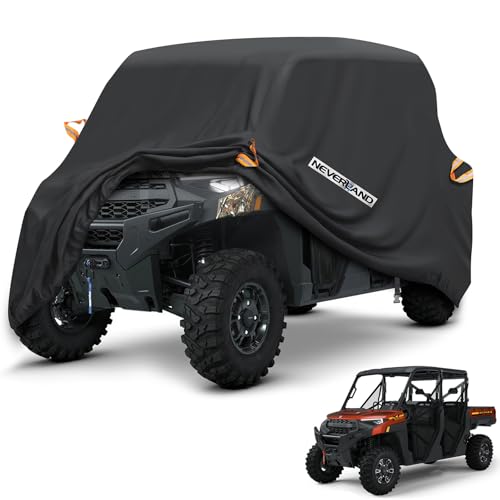 UTV Cover Heavy Duty Ranger Cover Waterproof 4 (XL: 165"Lx 67"Wx 76"H (Double Row Seats Plus）)