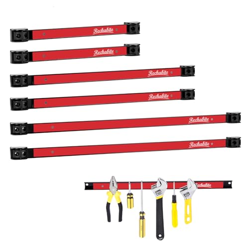 12" 18" 24" Magnetic Tool Holder Strip (Red 6PC / 12" 18" 24")