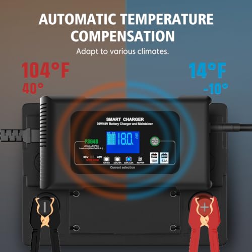 Golf Cart Battery Charger 36V 18A and 48V 13A Trickle Charger (D Style Plug)