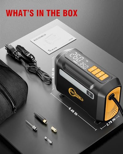 R8 Tire Inflator Portable Air Compressor (Yellow)