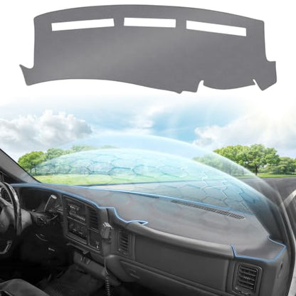 Gray Dash Cover for 1999‑2006 Chevrolet Chevy Silverado GMC Sierra (2)99-06 Silverado(Gray))
