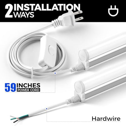 LED T5 Integrated Single Fixture 1FT (6500k Super Bright White / 1 Foot)
