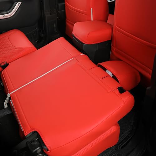 Wrangler JK Seat Covers Custom Fit for Jeep Wrangler (Red / 13-17 JK 4 Door Full Set)