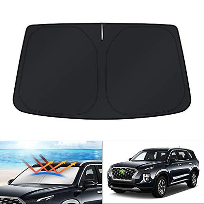Windshield Sun Shade Custom Fit Car Sun Shade for 2020 (For | Hyundai Palisade 2020-present)