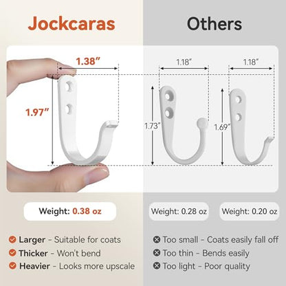 10Pcs Wall Hooks (White / 10 Pack)