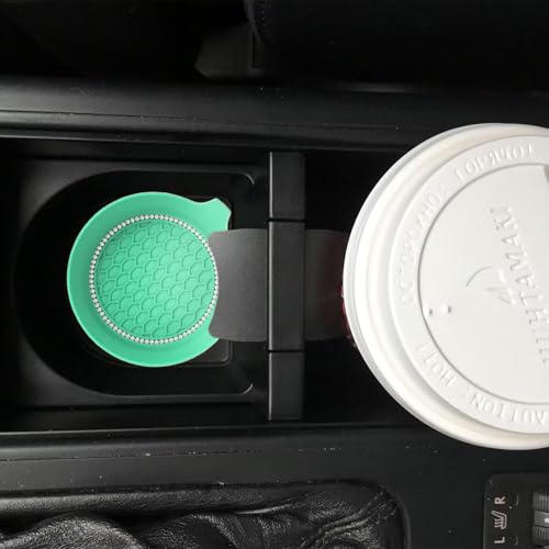 4 PCS Car Cup Coasters (Green*4pcs / With Diamonds)