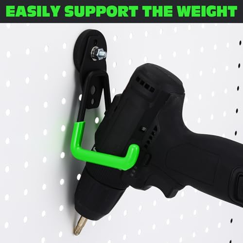 6 Pcs Large Magnetic Hooks Heavy Duty Garage Magnet Hooks Strong Storage Utility Magnetic Hangers with Anti Slip Rubber Coating for Indoor and Outdoor Hanging (Green)