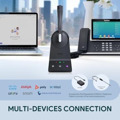 WH64 DECT & Bluetooth Mono UC Zoom Wireless Headset