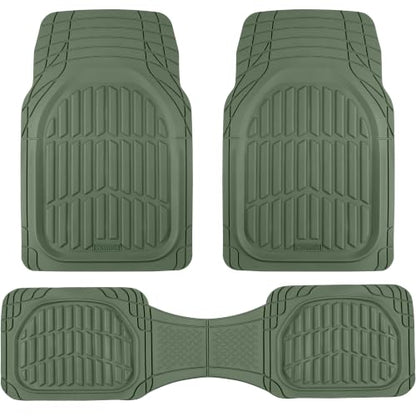 Green Rubber Car Mats Full Set (Full Set Lite (Sedan, Compact) / Green)