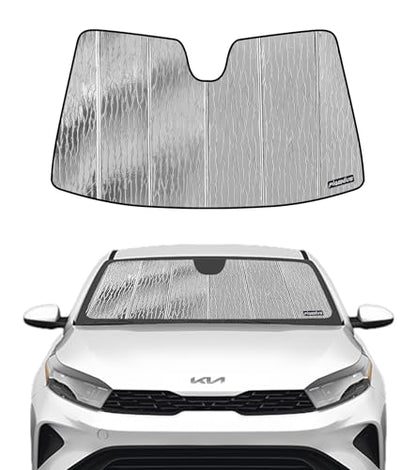 Windshield Sunshade for Kia Forte 2019 (Silver Water Ripple)