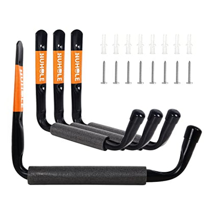 4 Pack 13.6 Inch Jumbo Garage Storage Hooks (13.6" Ski Board Hanger)