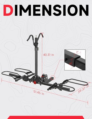Young Bike Rack Hitch for Car (2-BIKE RACK 200 LBS PLATFORM STYLE)