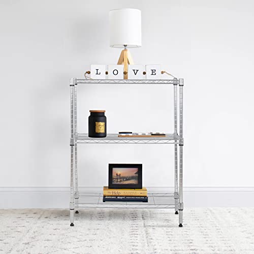 3 Tier Wire Shelf (Chrome / 23"D x 13"W x 30"H)