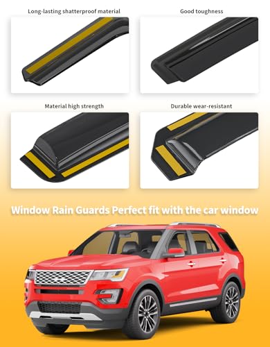 in Channel Window Visors Rain Guards for Ford Explorer 2011 (Fit for 2011-2019 Ford Explorer)
