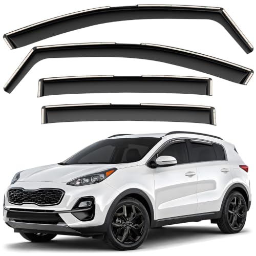 Window Deflectors Smoke Tinted in (For Sportage 17-22)