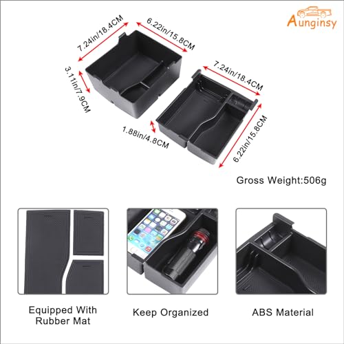 2 Layers Armrest Box Storage Box Compatible with Ford Maverick 2022 (Double Armrest Box Tray)