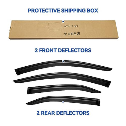 Window Visors Rain Guards for 2007 2008 2009 2010 2011 Toyota Camry Sedan (2007-2011 toyota Camry)