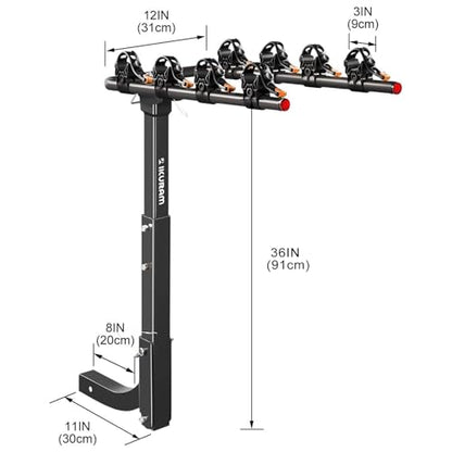 4 Bike Rack Bicycle Carrier Racks Hitch Mount Double Foldable Rack for Cars (4-BIKE RACK)
