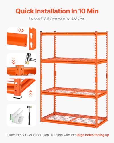Storage Shelves (Orange / 20" D x 40" W x 60" H)