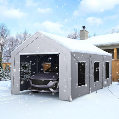 Carport 10x20 ft Heavy Duty (Gray / 10x20 FT)