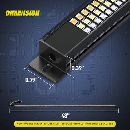 Truck Tailgate Light 48" Aluminum Frame Triple Row 780 LED Strip (48" Aluminum Frame Tailgate Light Bar)