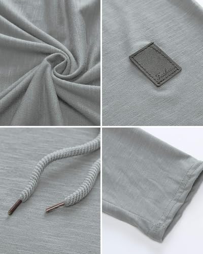Mens Fashion Athletic Hoodies Sport Sweatshirt Solid Color Fleece Pullover Light Grey X (X-Large / Light Grey)