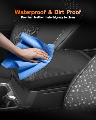 for 2024 2025 2026 Toyota Tacoma Center Console Cover Armrest Box Cover for Tacoma (Toyota Tacoma-Thin black)