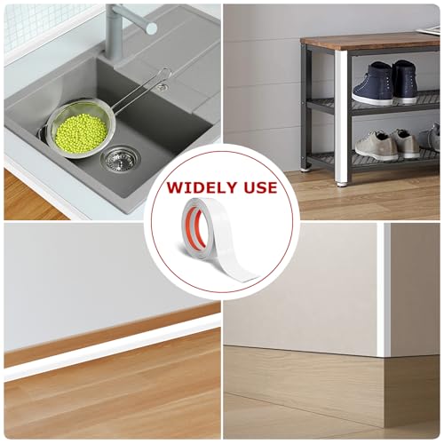 Wall Corner Protector Peel and Stick Corner Trim Molding (1.6 In x 20 Ft / White)