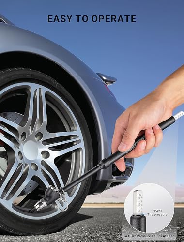 2 Pack Dual Head Tire Pressure Gauge (2 Pack Matte Black)