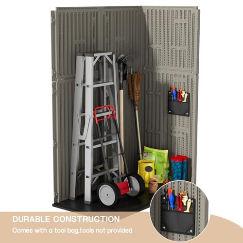Outdoor Storage Cabinet Waterproof (Coffee)