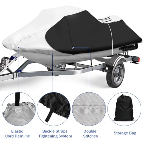 iCOVER Personal Watercraft Cover (Silver/Black / Up to 125in Long)