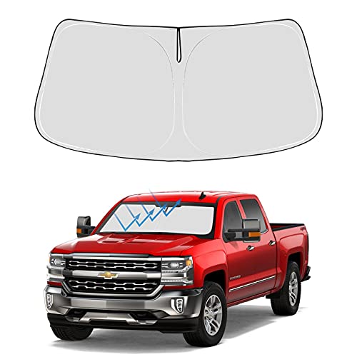 Custom Fit Car Windshield Sun Shade for 2014 (2014-2018 Silverado)