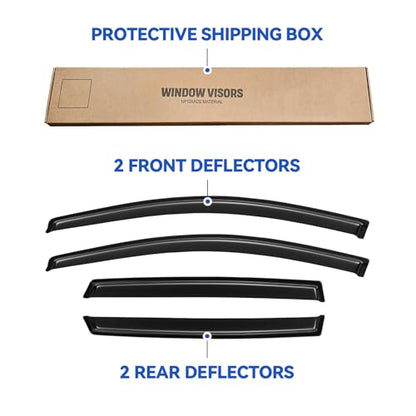 Window Visors Rain Guards for 2007 2008 2009 2010 2011 Honda CRV CR (2007-2011 Honda CRV)