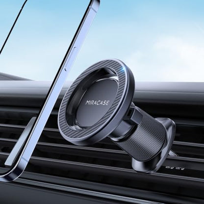Car Phone Holder for Magsafe [Strong Magnets] Magnetic Phone Holders for Your Car (Carbon Fiber Black)