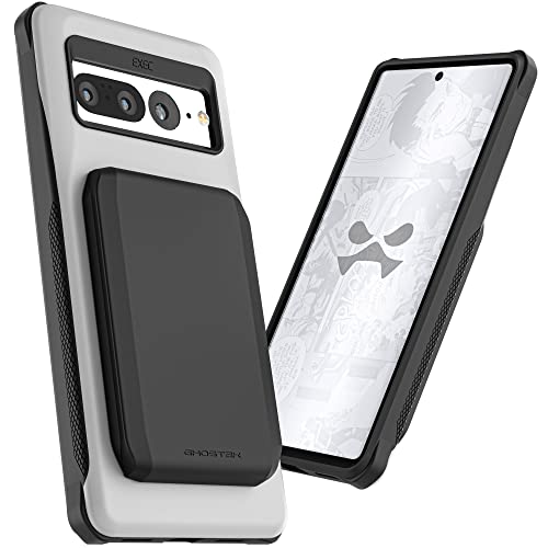 EXEC Pixel 7 Pro Case Wallet with Detachable Magnetic Credit Card Holder Heavy Duty Drop Protection Supports Wireless Charging Phone Cover Designed for 2022 Google Pixel7 Pro (Pixel 7 Pro / Gray)