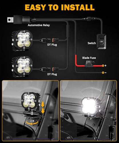 XP Ultra Series 3 Inch LED Light Pods Cube Off (XP-Ultra 3 Inch Amber/White Combo Beam)