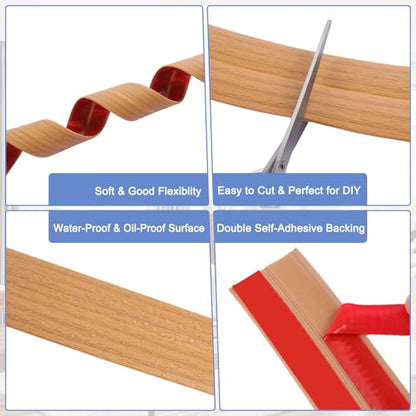 Wall Corner Protector Moulding Trim Peel and Stick (Light Brown Wood / 2.4 In x 10 Ft)