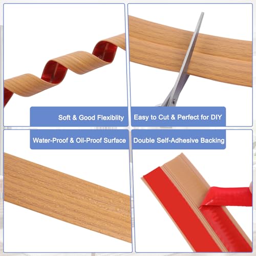 Wall Corner Protector Moulding Trim Peel and Stick (Light Brown Wood / 1.6 In x 20 Ft)