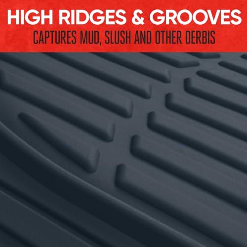 FlexTough Floor Mats for Cars (Full Set (Full Size) / Cobalt Blue)