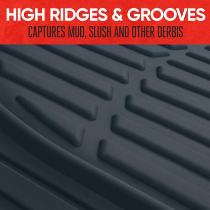 FlexTough Floor Mats for Cars (Full Set (Full Size) / Cobalt Blue)