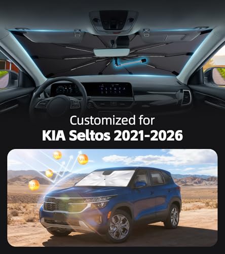 Windshield Sun Shade for KIA Seltos 2021 (Fit for KIA Seltos 2021-2026)