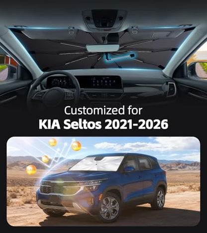 Windshield Sun Shade for KIA Seltos 2021 (Fit for KIA Seltos 2021-2026)