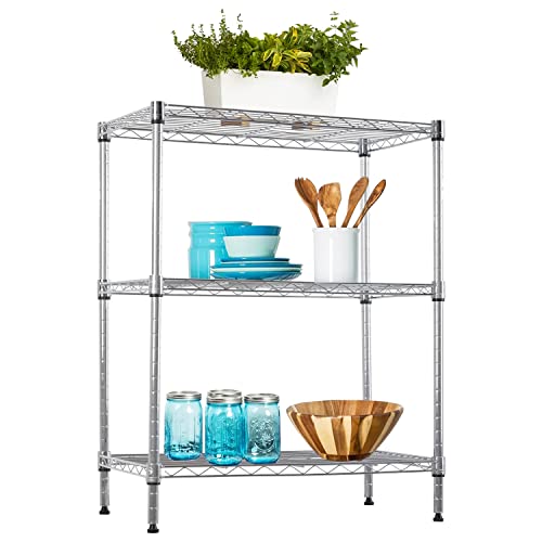 3 Tier Wire Shelf (Chrome / 23"D x 13"W x 30"H)