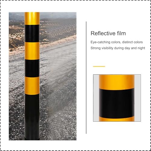 Safety Barrier Bollard for Driveways (Black (4pcs))