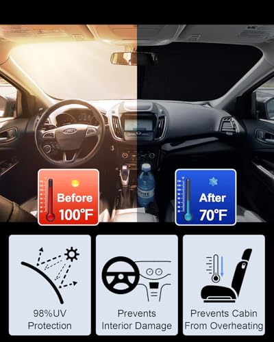 2026 Upgrade Front Windshield Sunshade fit for Ford Escape 2013 (For Ford Escape 13-19)