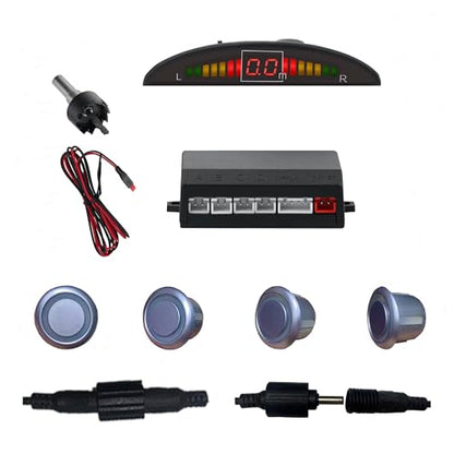 Parking Sensor Kit Backup Sensor Kit Reverse for Car 5 Color Options for Probes Adjustable Alarm Volume Professional Sensore de Reversa para Carro Safe Driving Assistant （Grey） (Grey)