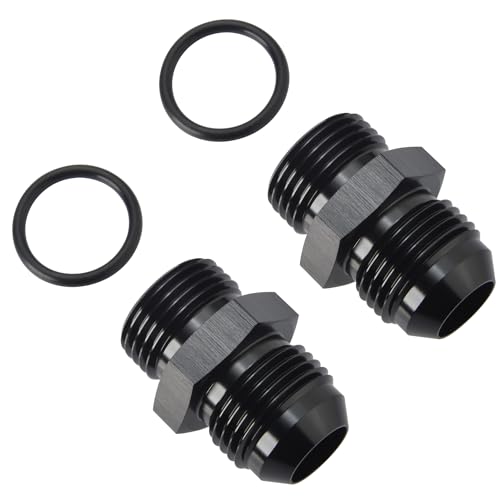 10AN Male Flare to 10AN ORB O (10AN to 10AN ORB / Black - 2PCS)