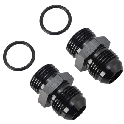 10AN Male Flare to 10AN ORB O (10AN to 10AN ORB / Black - 2PCS)