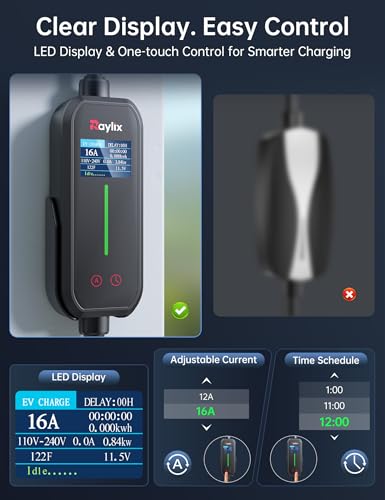 2026 New 16A Level 1&2 Mobile Charger for Tesla (16A For ALL NACS EVs)
