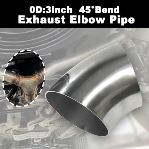 OD 3 Inch 45 Degree exhaust elbow Pipe (3")